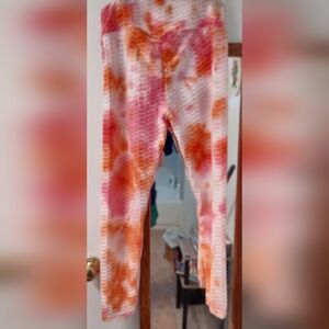 No Boundaries Pink and Orange Tie-Dye Leggings